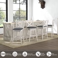 thumbnail image 6 of Tolead 2-Piece 29-Inch Swivel Bar Stools with 360-Degree Swivel and Upholstered Seat, White, 6 of 6