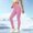 Pink, variant on Ovbmpzd Slim-Leg Yoga Pants for Women Fleece Petite Green High Wasited Leggings Casual Tummy Control Leggings,XL