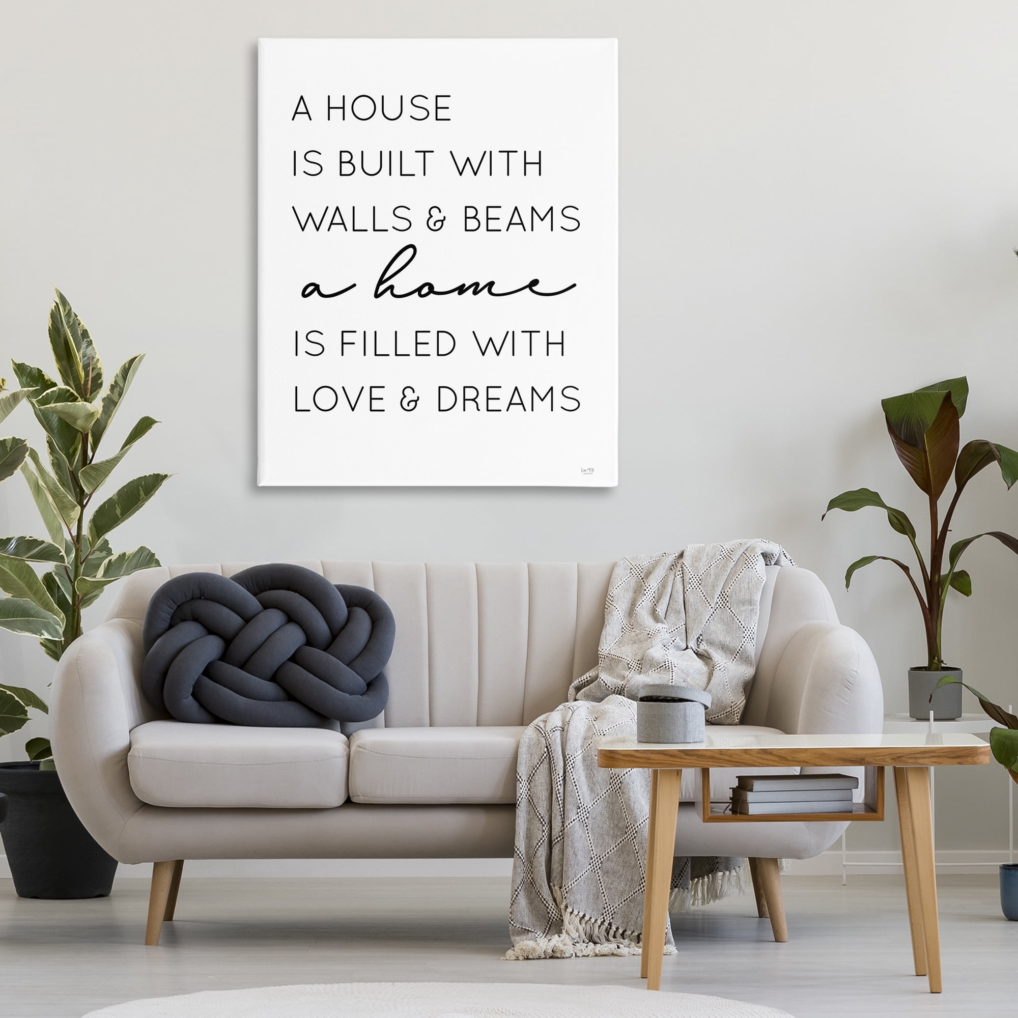 Stupell Industries Love & Dreams Sentiment Typography Painting Gallery Wrapped Canvas Art Print Wall Art, 36 x 48