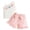 Pink, variant on Ulanda Kid Girl Clothes Shorts Set 2 Piece Outfits Summer Casual Short Sleeve Top and Shorts Set for Girls 4-7 (Pink, 9-12 Months)