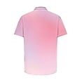 thumbnail image 4 of Plebaso Button down Shirts for Men Short Sleeve Summer Beach Shirts Fashion Gradient Color Mens Shirts, 4 of 5