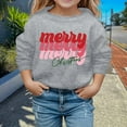 thumbnail image 2 of SUXIAN Girls Hoodie Long Sleeve Soft Sweatshirt Graphic Design Kids Cute Pullovers for Girls and Christmas Sweatshirt with Christmas Sweatshirt Grey 5-6 Years, 2 of 4