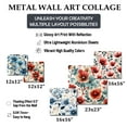 thumbnail image 4 of Designart "Oceanic Blue Floral Refinement" Floral Wall Art Set Of 5 - Blue Cottage Living Room Metal Art Set, 4 of 6