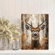 thumbnail image 2 of Qisvanset Framed Canvas Wall Art 12x16 Inch Floral Deer Rustic Wildlife Home Office Art, 2 of 5