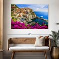 thumbnail image 3 of Elephant Stock Pleasant Manarola Village Wall Art - Horizontal Canvas Wall Art - Living Room Wall Decor - Nature Canvas - Pink And Blue Decor - 51" x 34", 3 of 8