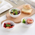 thumbnail image 5 of MALACASA, Series Regular, 300ml Porcelain Bowl Sets, Cereal Bowl/Soup Bowl/Dessert Bowl/Serving Bowl (11.6 * 11.6 * 6CM), White, Set of 8, 5 of 8