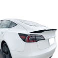 thumbnail image 3 of Ikon Motorsports Compatible with 17-23 Tesla Model 3 V Style Painted #PBSB Eclipse Black ABS Trunk Spoiler, 3 of 7