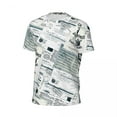thumbnail image 5 of T Shirt For Men Gym Newspaper Artwork T-Shirts Hippie Vintage Black White Summer Tee Shirt O Neck Aw, 5 of 7