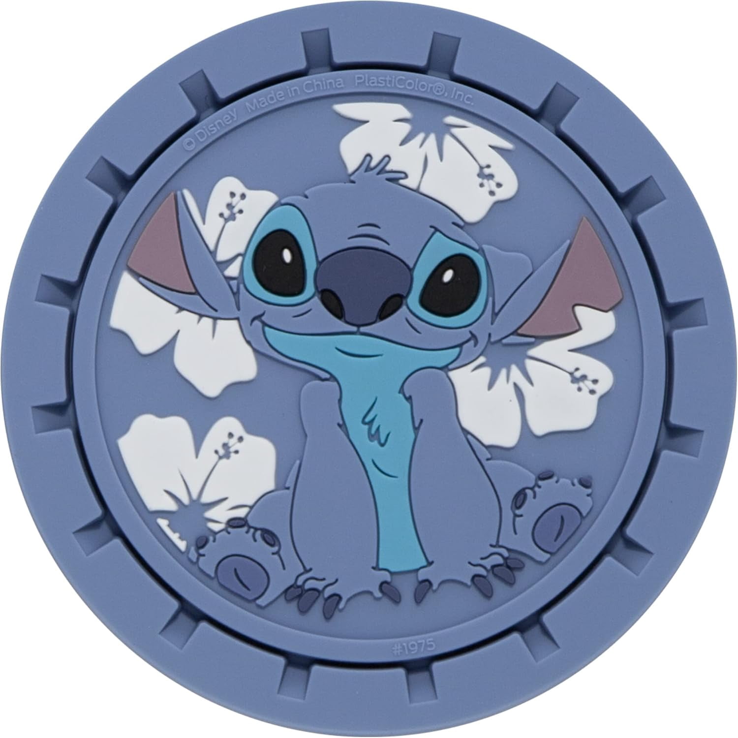 Disney Lilo & Stitch Auto Cup Holder Coasters, 2-pack, Blue