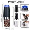 thumbnail image 3 of Gravity Electric Salt and Pepper Grinder Mill Shakers Adjustable Coarseness Black, 3 of 10
