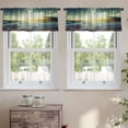 thumbnail image 2 of LALILO Kitchen Curtain Valance Sunset Beach Ocean Rod Pocket Window Curtain 52"x 18" Set of 2, 2 of 5