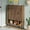 Walnut, variant on Modern Slim Hidden Shoe Cabinet, Freestanding Shoe Cabinet with 2 Flip Drawers, Entryway Narrow Shoe Storage with Adjustable Shelf&Top Cubby&Doors, Natural