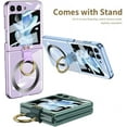 thumbnail image 2 of Magnetic Built-in Screen Protector Case for Samsung Galaxy Z Flip 5 5G Compatible with Magsafe,Ring Kickstand,Plating Transparent Shockproof Cover (Clear,for Galaxy Z Flip5), 2 of 10