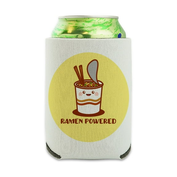 Ramen Powered Noodle Soup Chopsticks Can Cooler - Drink Sleeve Hugger Collapsible Insulator - Beverage Insulated Holder