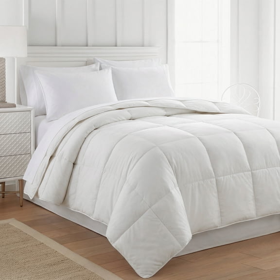 Levtex Home - Duvet Insert only - Queen Duvet Inner (90x94in) - Down Alternative Comforter with Cotton Cover - All-Season - Hypoallergenic Polyester Fill - Corner Tabs - White - Machine Washable