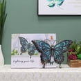 thumbnail image 3 of Decoración de pared LIFFY de cristal metálico con forma de mariposa, 30 x 1 x 22 cm, para exteriores, 3 of 6