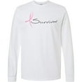 thumbnail image 3 of Inktastic Breast Cancer Survivor Pink Ribbon Long Sleeve T-Shirt, 3 of 5