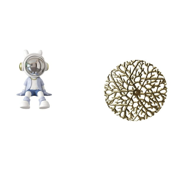 Figura de escritorio,Estante con estatua de astronauta para decoración de oficina y hogar,Figura decorativa de escritorio de resina para decoración del hogar,Escultura para colgar en la