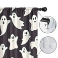 thumbnail image 4 of Blackout Kids Curtains,Dark Halloween White Ghosts Childrens Insulated Curtains Set Of 2,Bedroom Essentials,Toddler Room Decor 42"x84", 4 of 5