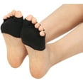 thumbnail image 3 of 4 Pairs Women's No Show Five Toe Heelless Forefoot Half Boat Socks Set, 3 of 5