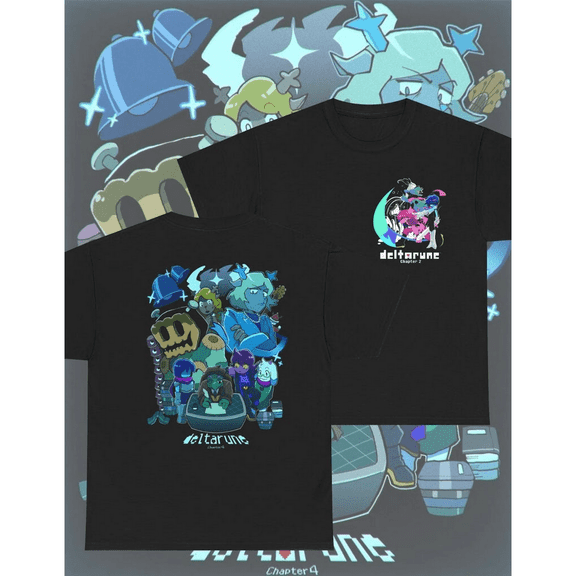 2 Sided Deltarune Chapter 4 T-Shirt, Kris, Susie & Ralsei Inspired Tee