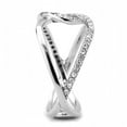 thumbnail image 4 of Womens Silver Rings No Plating 316L Stainless Steel Ring with AAA Grade CZ in Clear DA307, 4 of 5