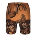 thumbnail image 3 of Cauagu Coffee Beans Print Men's Swim Trunks,Hawaiian Bathing Suit Swimsuits Beach Shorts with Pockets for Men Quick Dry Swimming Board Shorts-XX-Large, 3 of 6