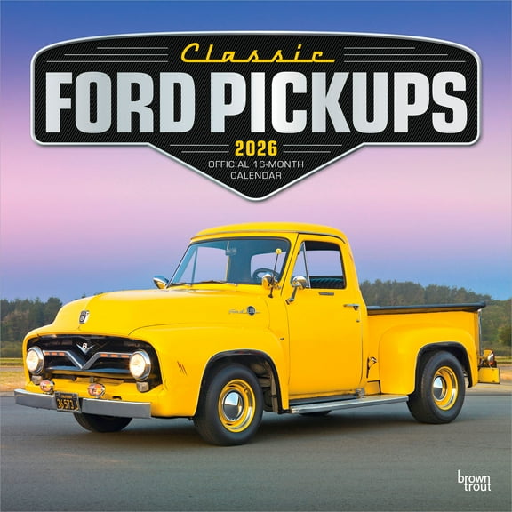 Classic Ford Pickups OFFICIAL | 2026 12x24" (Hanging) Wall Calendar | Plastic-Free