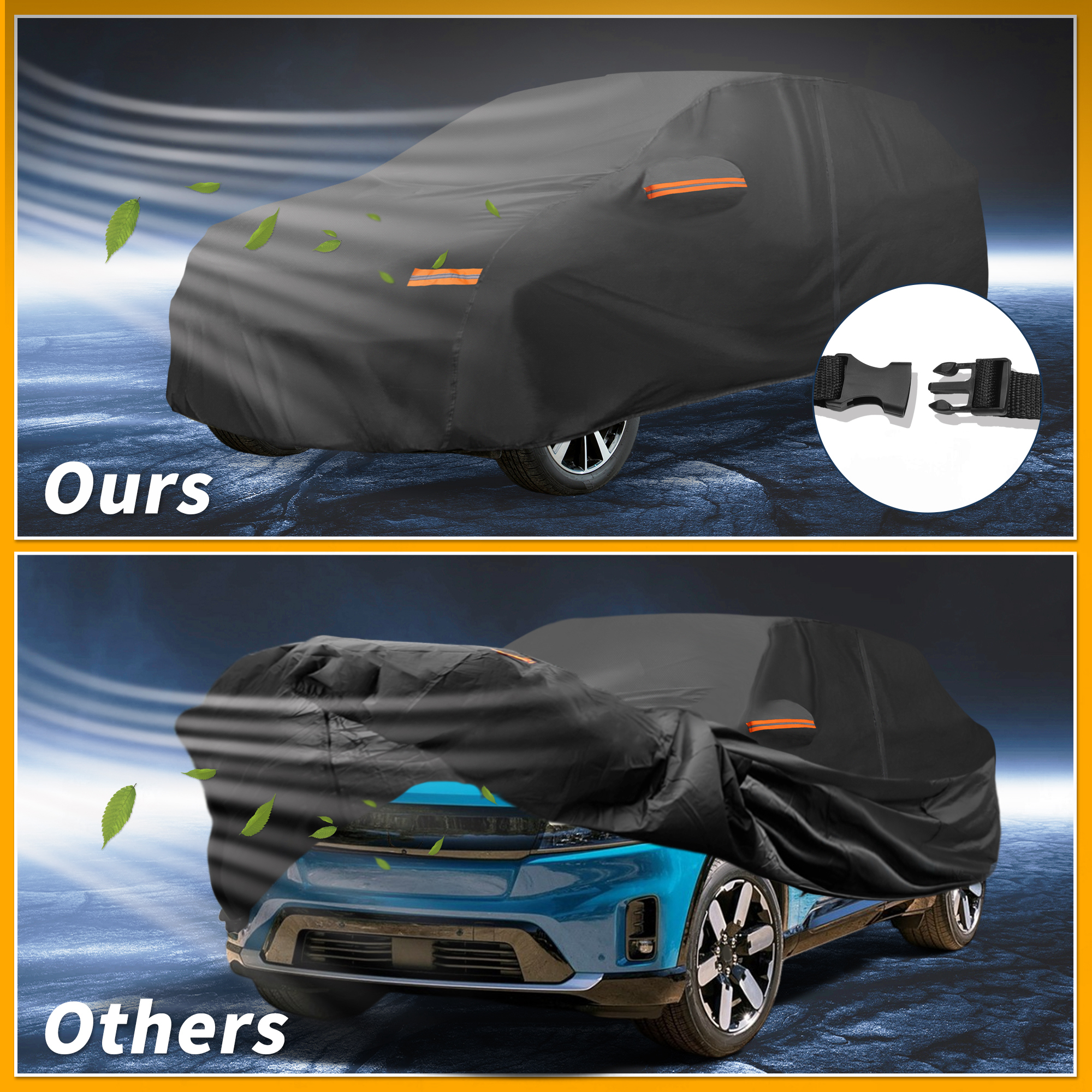 Unique Bargains Durable Waterproof Car Cover Black ["for Honda Prologue"]