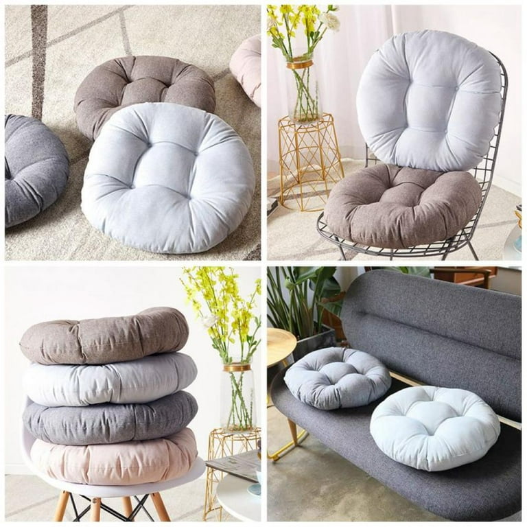 Praetr Solid Floor Pillow Futon Patio Seat Cushion Reversible Chair Cushion with Ties Tatami Pad Washable Window Pad Bench Cushions, Size: 48*48cm