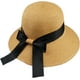 thumbnail image 1 of Sombrero de paja para playa de verano para mujer, protección UV UPF50, plegable, de ala ancha, para viajes, sombreros de Panamá para verano para mujer, 1 of 6