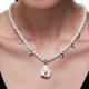 thumbnail image 4 of Love Heart Lacquered Earrings Imitation Pearl Temperament Necklace Ladies Geometric Villain Ghost Earrings Party Jewelry, 4 of 4