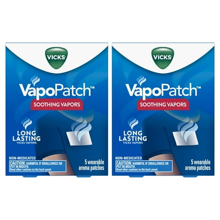 Vicks VapoPatch with Long Lasting Soothing Vicks Vapors for Adults & Children Ages 6+, Two 5ct (Best Medicine For Long Intercourse In India)