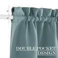 thumbnail image 6 of NICETOWN French Door Curtain, Room Darkening Rod Pocket Thermal Insulated Privacy French Door Panel for Doorways, Greyish Blue, 25"x40", 1 Piece, 6 of 7