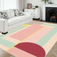 thumbnail image 4 of 5'x7' Carpet Small Runway Carpet Area Rug Large Arrel Speckled Wool-Blend Area Rug Checkered Area Rug, 4 of 10