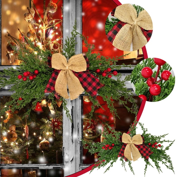 Artificial Christmas Door Decorations, Artificial Christmas Wreaths And Greenery, Winter Christmas Wreaths for Walls, Windows, And Christmas Home Decorations.