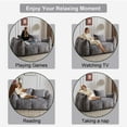 thumbnail image 4 of Giant Bean Bag Chair, 75" Memory Foam Loveseat Sofa with Pillows, Grey, 4 of 7