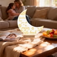 thumbnail image 6 of Uandlove Love You to the Moon and Back Acrylic Heart Sign Mothers Day Gifts for Mom Grandma from Granddaughter Wood Base Desktop Decor Brown, 6 of 7