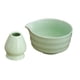 thumbnail image 4 of 2x tazón de té batidor, tazón de Matcha tradicional con soporte para batidor, accesorios ceremoniales, tazón de cerámica Matcha para la familia de Verde claro BLESIY batidor de matcha, 4 of 8
