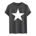 thumbnail image 4 of Kaemgyyd Mens Shirts Casual Loose Crew Neck Basic Tee Breathable Short Sleeve Fashion Star Tops Summer Clothes, 4 of 4