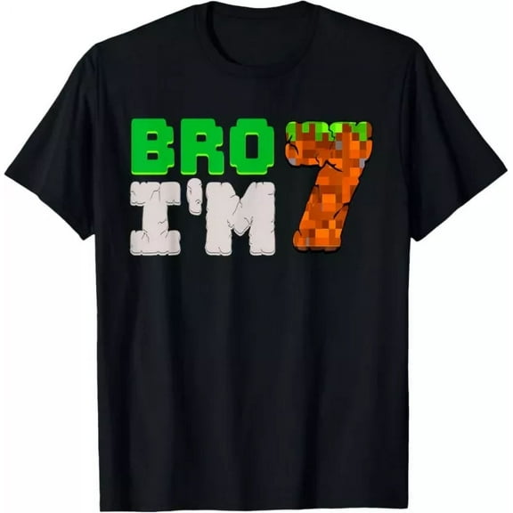 Birthday Boy 7Th Birthday I'M 7 Year Old Gamer Pixel Number T-Shirt Unisex S-5XL Hot Trending Shirt, Vintage Birthday Gift