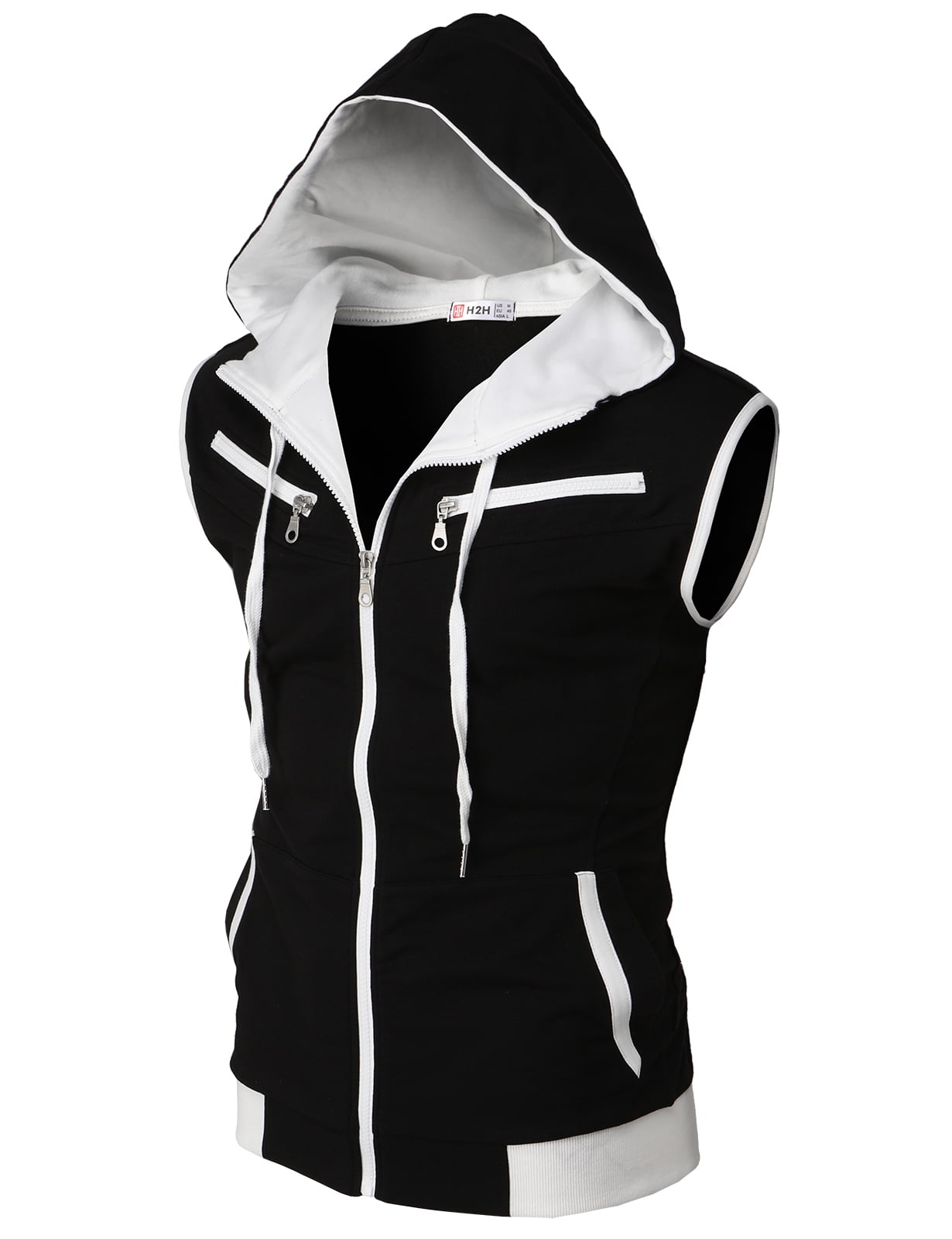 H2h sleeveless cheap hoodie