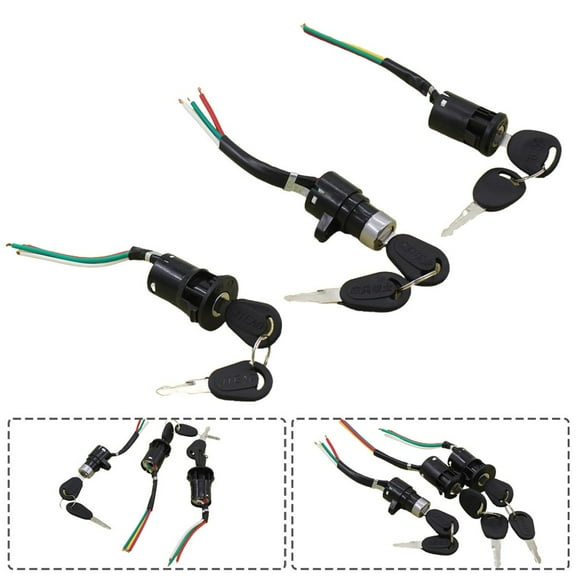 Electric Bicycle Ignition Switch Key Power Lock General-Portable Dust Proof Cycling Parts Electric Scooter Accessories 3 Options L Fangkenuo