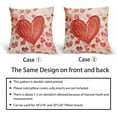 thumbnail image 5 of Valentines Day Pillow Covers 18X18 Inch Valentine Pink Red Hearts Decorative Pillow Cases Wedding Mother''s Day Anniversary Cotton Linen Throw Pillows Set of 2 Home Decor for Sofa Couch Bedroom, 5 of 6