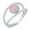 Pink, variant on Blue Simulated Opal Split Shank Band Ring Sterling Silver Size 5