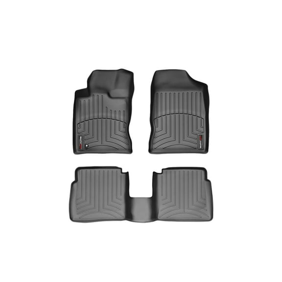 WeatherTech Custom Fit FloorLiners compatible with 2005-2010 Chrysler PT Cruiser - 1st & 2nd Row, Black