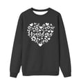 thumbnail image 4 of Trendfront Womens Grandma Graphic Sweatshirt Long Sleeve Crewneck Floral Heart Print Casual Loose Fit Pullover Top, 4 of 4