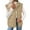 Beige, variant on Womens Zip Up Puffer Vest Stand Collar Sleeveless Padded Jacket Coat Quilted Lightweight Gilet