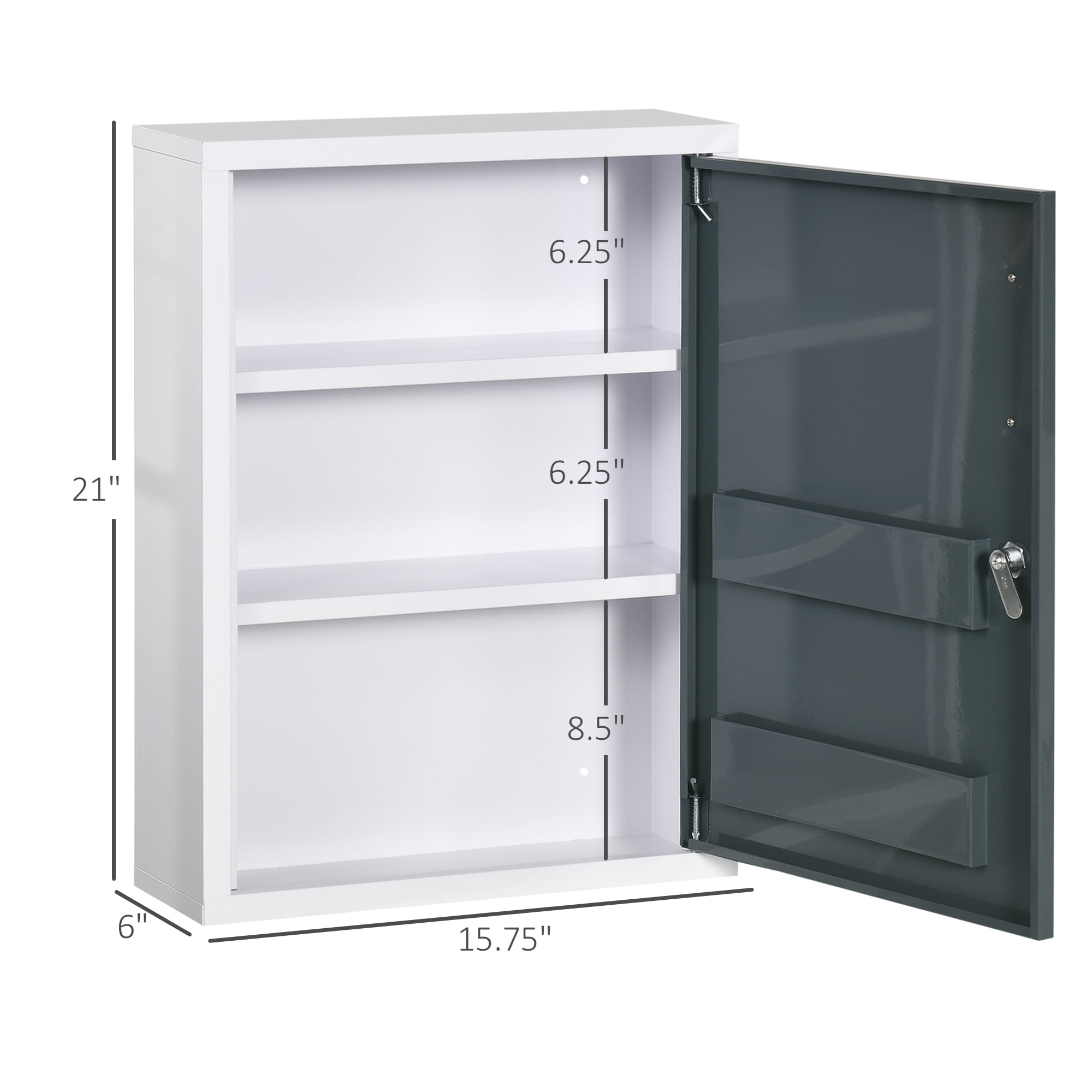 Locking Medicine Cabinet, Hanging Medicine Cabinet, Cabinet Medicine  Organizer, Wall Mounted Bathroom Storage Cabinet, First Aid Cabinet with  Safety Glass Door for Home, Bathroom, Office, Schoo - Yahoo Shopping