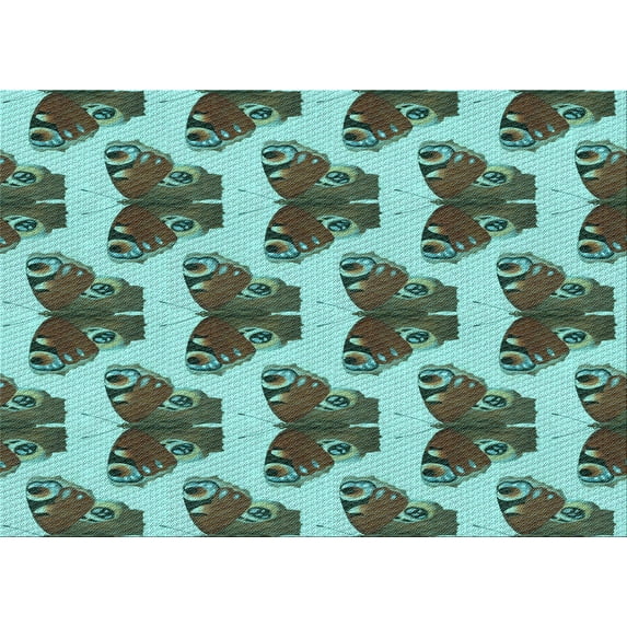 Ahgly Company Machine Washable Indoor Rectangle Transitional DarkOliveGreen Area Rugs, 5' x 7'